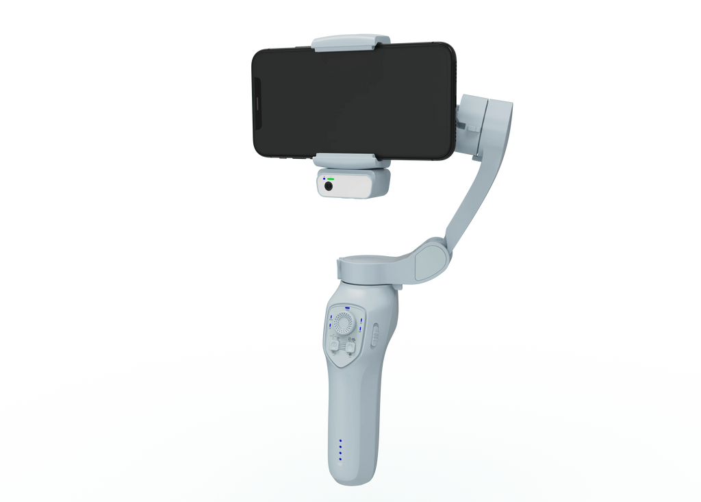 L7C Pro Plus  White Portable Gimbal Phone Stabilizer Automatic Adjustable Phone Dslr   Handheld Gimbal Stabilizer