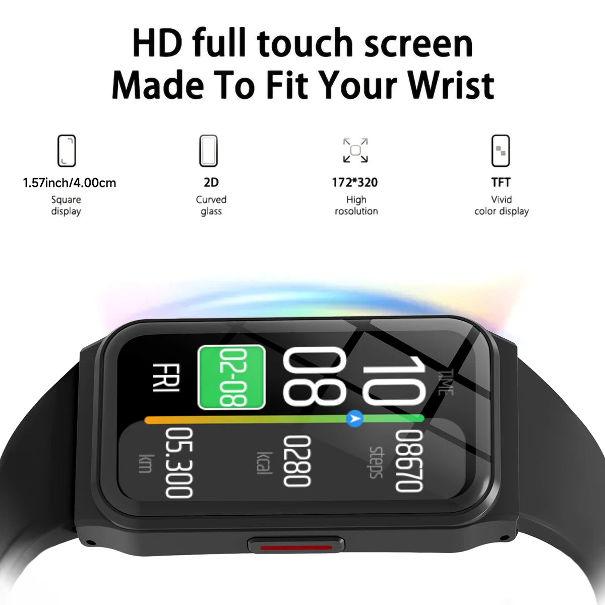 Smart Watch 1.45-inch Display Screen Lightweight Health&Sleep Monitoring Fitness Tracker For Android&IOS Men Women Smartwatch