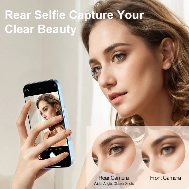 Vlog Selfie Monitor Screen Magnetic Phone Back Camera Monitor for Vlog Live Stream Compatible with iPhone & Android