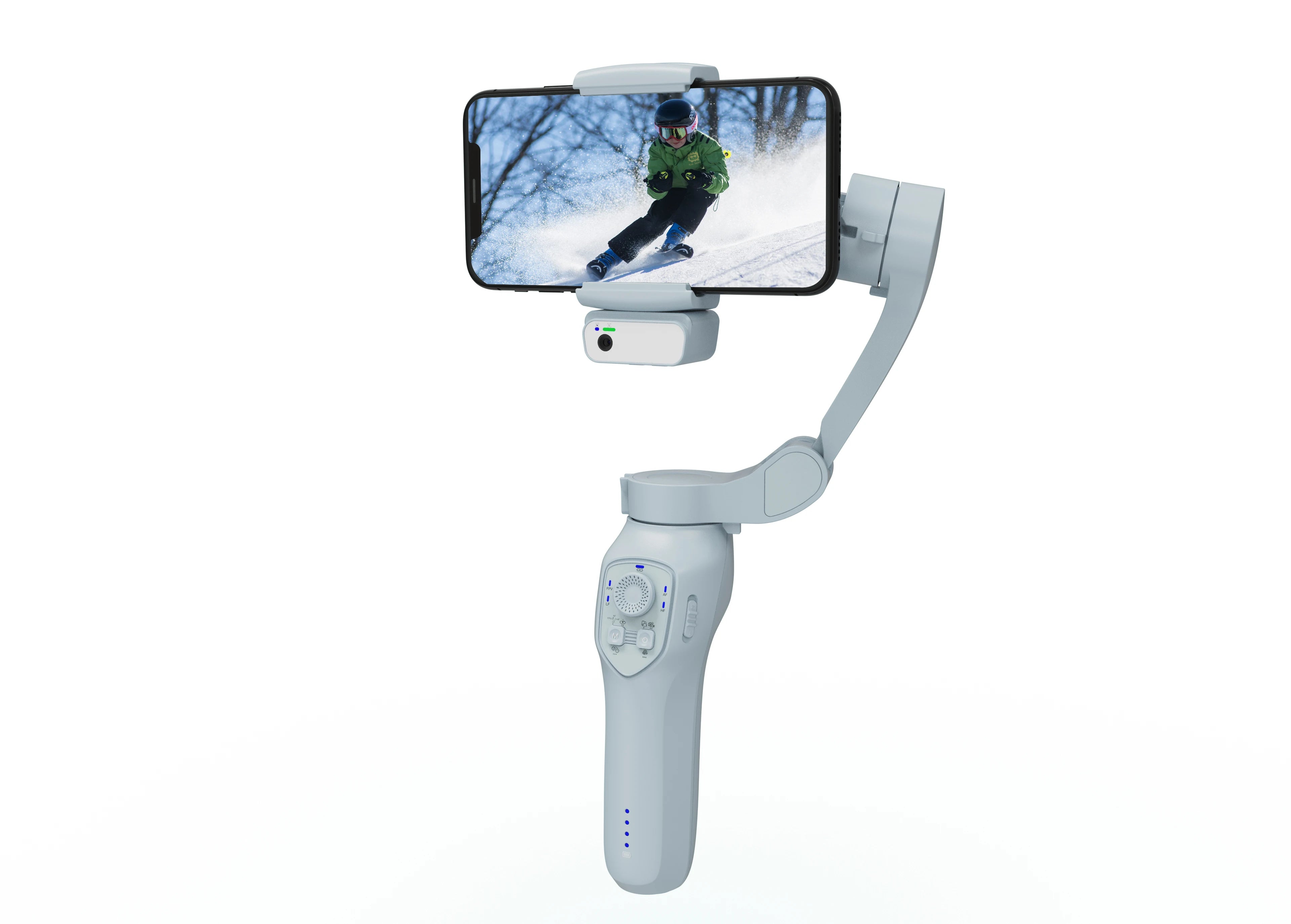 L7C Pro Plus  White Portable Gimbal Phone Stabilizer Automatic Adjustable Phone Dslr   Handheld Gimbal Stabilizer